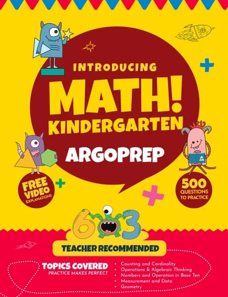 Math Kindergarten workbook cover
