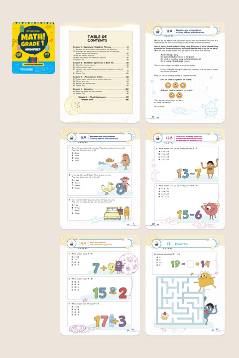 Introducing MATH! Grade 1 by ArgoPrep: 600+ Practice Questions + Comprehensive Overview of Each Topic