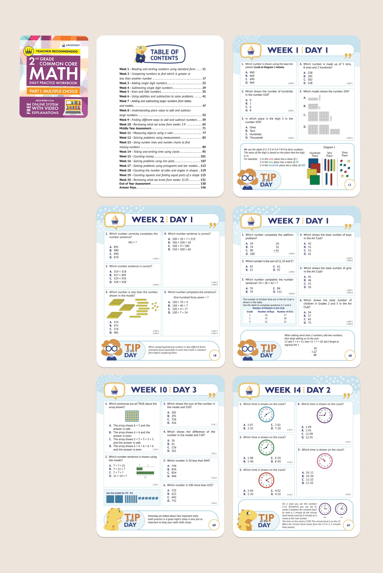 2nd Grade Common Core Math Workbook (Multiple Choice) – ArgoPrep