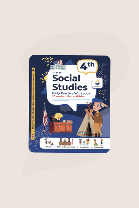 4th Grade Social Studies: Daily Practice Workbook | 20 Weeks of Fun Activities