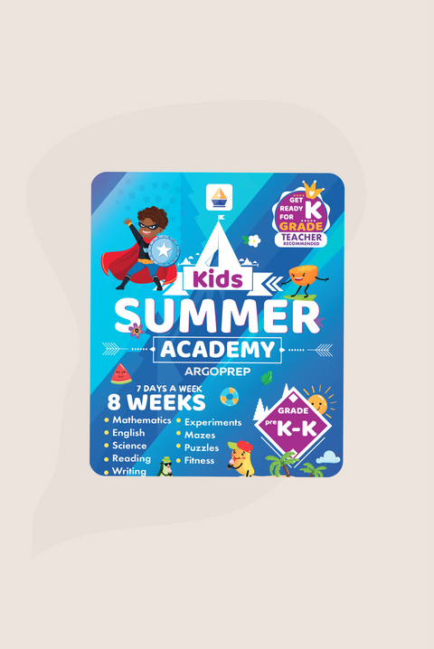 Kids Summer Academy by ArgoPrep - PreK-K: 8 Weeks of Math, Reading, Science, Logic, Fitness and Yoga